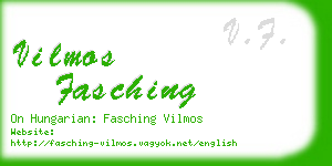 vilmos fasching business card